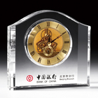 Crystal Trophy with Clock