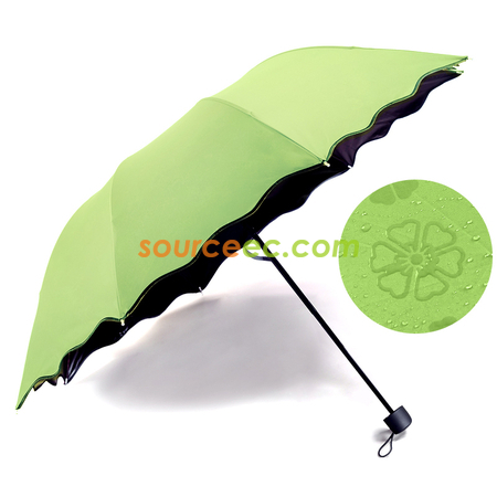 Water Activated Color Changing Flower Print Umbrella