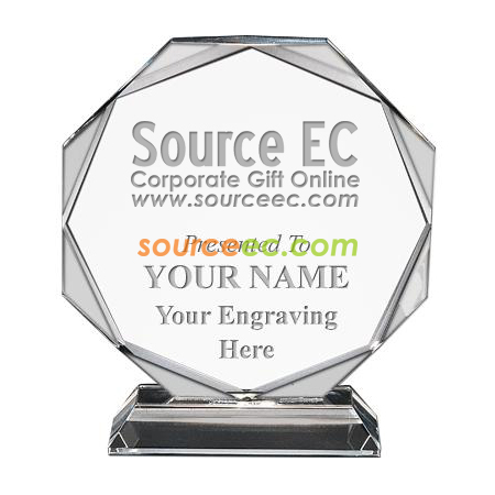 Sun Flower Crystal Trophy