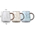 Snow Pattern Glass Coffee Cup With Handle