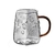 Snow Pattern Glass Coffee Cup With Handle