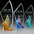 Glazed Cloud Glass Crystal Trophy
