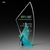 Glazed Cloud Glass Crystal Trophy