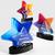 Color Printed Star Crystal Trophy