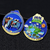 Anniversary special-shaped combination badge