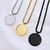 Rotating Round Plate Titanium Steel Necklace