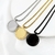 Rotating Round Plate Titanium Steel Necklace