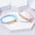Engraved Magnetic Buckle Leather Rope Bracelet