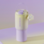 Stainless steel insulated cup with straw