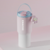 Stainless steel insulated cup with straw