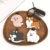 Pinch the sound producing leather keychain