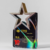 Colorful Five-Star Crystal Trophy