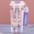 Portable Sports Double Drinking Straw Cup