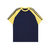 Color - Blocked Three - Stripe Raglan - Sleeve Cotton Short - Sleeve T - Shirt