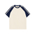 Color - Blocked Three - Stripe Raglan - Sleeve Cotton Short - Sleeve T - Shirt