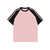 Color - Blocked Three - Stripe Raglan - Sleeve Cotton Short - Sleeve T - Shirt