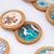 Customized Round Bamboo Ceramic Retro Absorbent Coaster