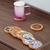 Customized Round Bamboo Ceramic Retro Absorbent Coaster