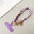 Contrast color woven mobile phone lanyard keychain