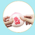 Peach-shaped stress-relief squeeze toy