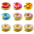 Donut squeeze stress-relief toy keychain