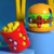 Hamburger, French fries, magic beans, Rubik's cube, fidget spinner, stress-relief toys