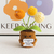 Knitted flower plant pot