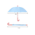 Dopamine Contrasting Color Umbrella With Straight Bar And Long Handle