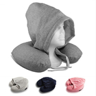 U Shape Travel Neck Pillow with Hoodie