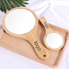 Wooden Handle Makeup Mirror