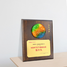 Glazed Solid Wood Medal