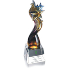 Colored Glaze Crystal Trophies