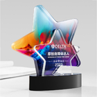 Color Printed Star Crystal Trophy