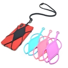 Silicone Diamond Mobile Phone Sling Clip